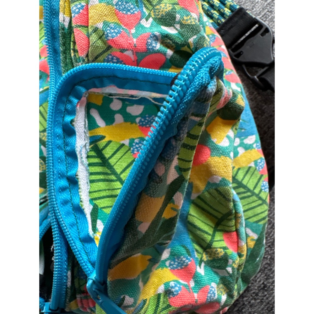 Kavu Rope Bag Tropical Floral Cotton Canvas Sling Backpack Multicolor Crossbody - Picture 4 of 12